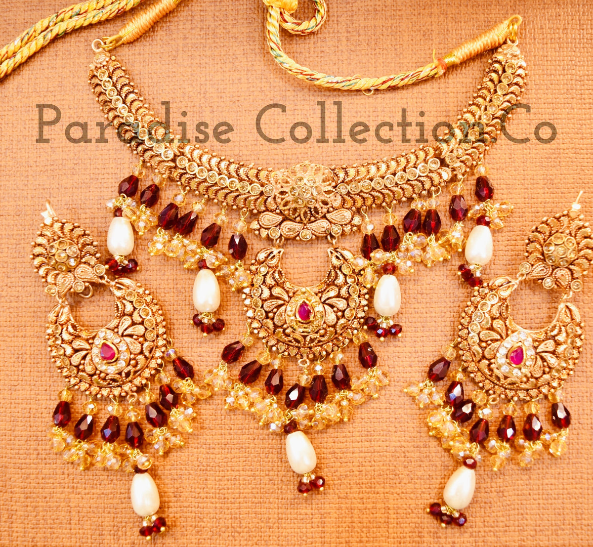 The Royal Necklace Set In The Town With Fancy Jewelry Box Free