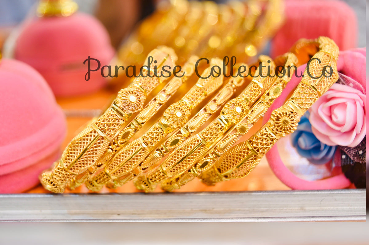 High Quality Light Weight Sona Polish Bangles Set Real Sona Design Art By Paradise