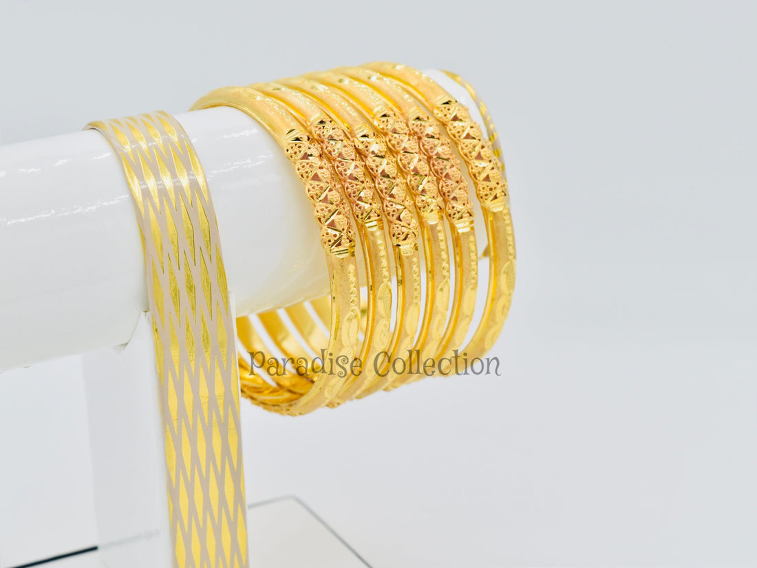 High-End Sona Finish Bangles Set – Luxury Box Included