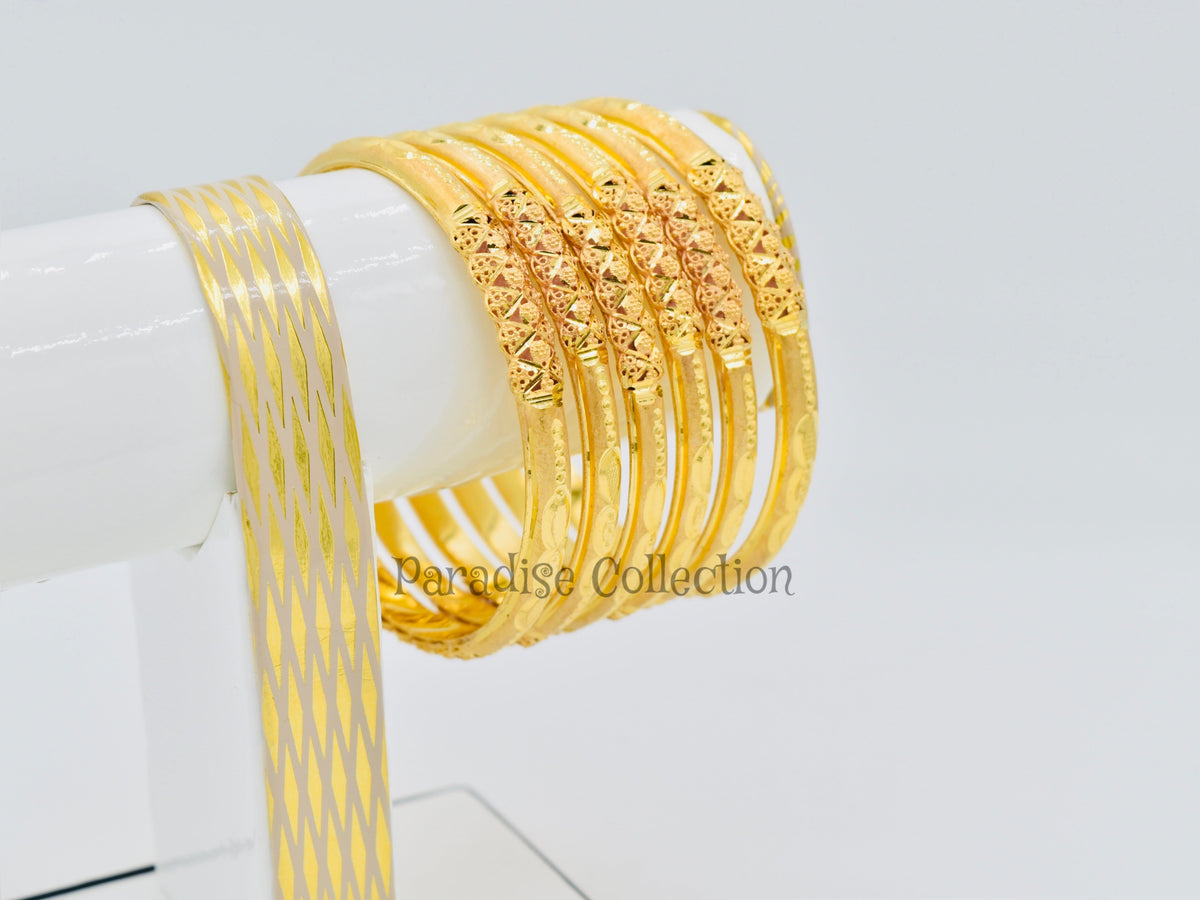 High-End Sona Finish Bangles Set – Luxury Box Included