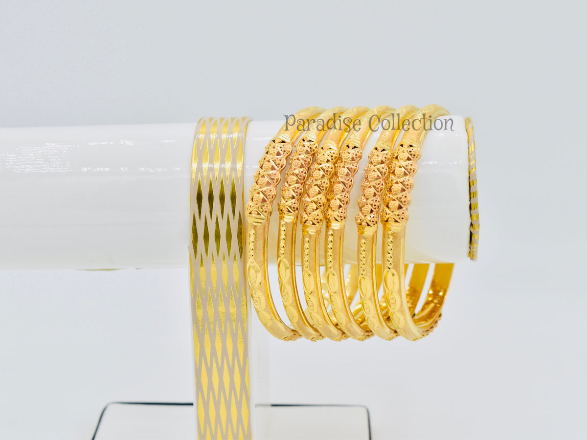 High-End Sona Finish Bangles Set – Luxury Box Included