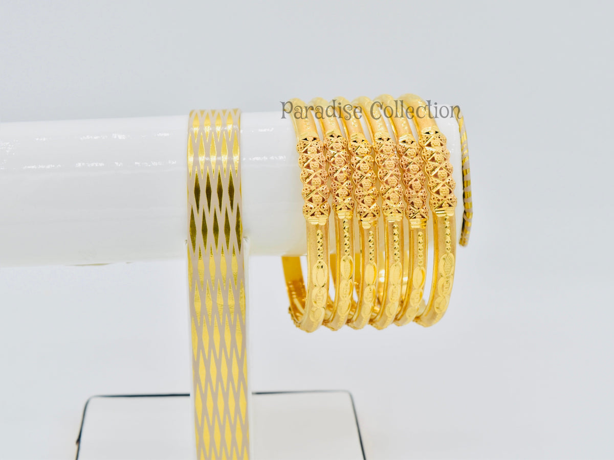 High-End Sona Finish Bangles Set – Luxury Box Included