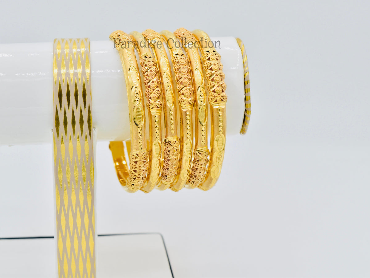 High-End Sona Finish Bangles Set – Luxury Box Included