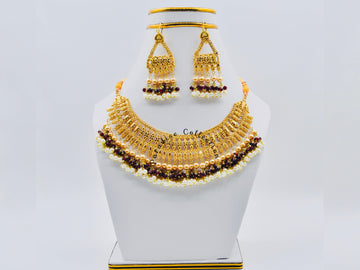 Luxury Sona Finish Necklace Set – Perfect for Weddings, Festive Wear & Thoughtful Gifting
