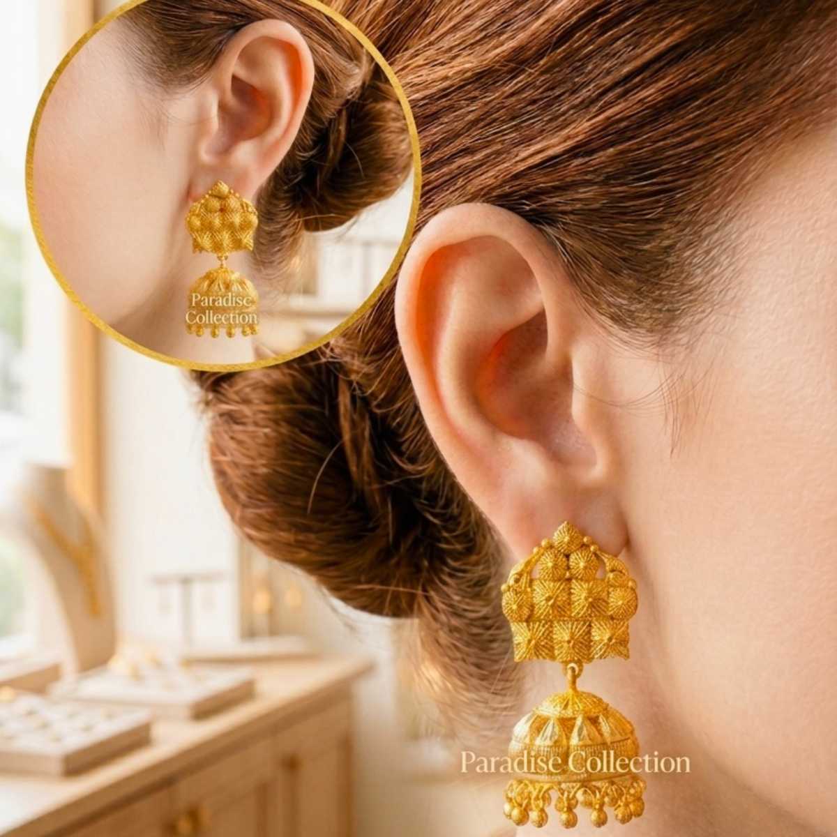 Elegant Jhumka Earrings – Complimentary Jewelry Box Included