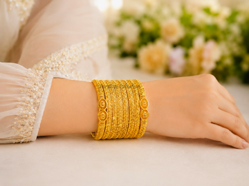 Graceful Sparkle Bangles 💝 Luxury, Grace & Love in One Set