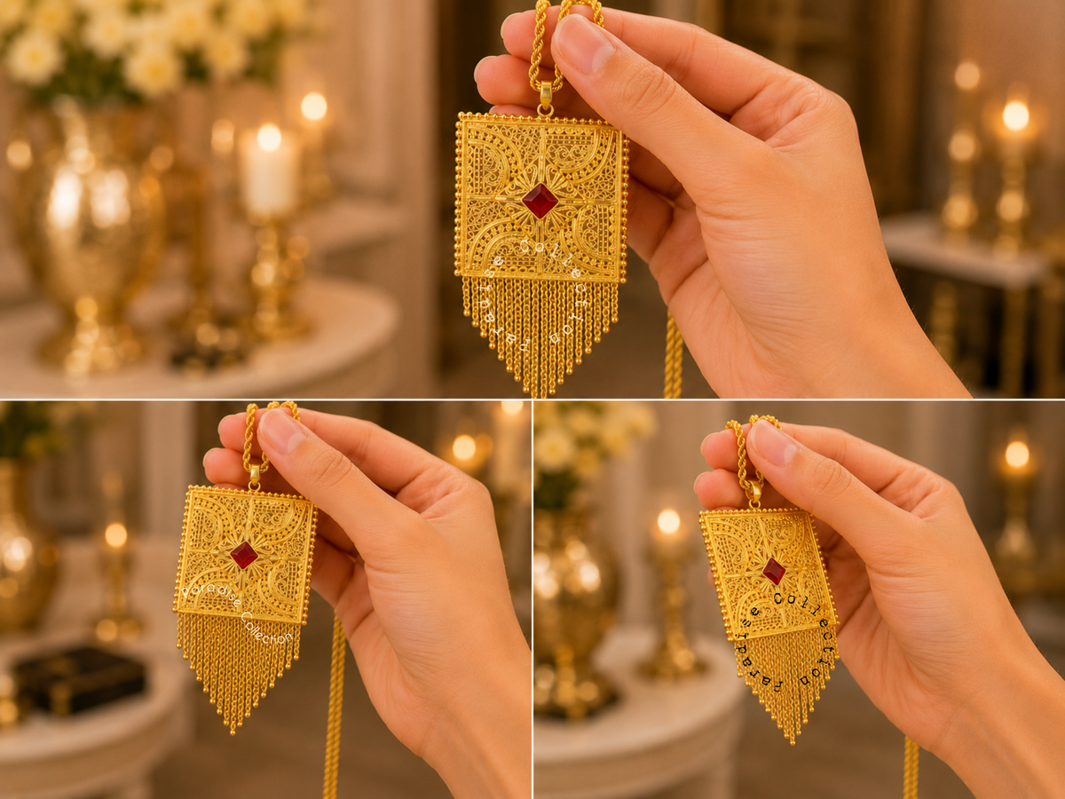 🌸 Graceful Locket with FREE Chain – A Perfect Blend of Beauty & Charm ✨