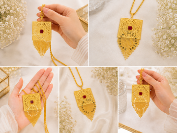 💎 Luxury Locket with FREE Chain – Timeless Beauty in One Set ✨