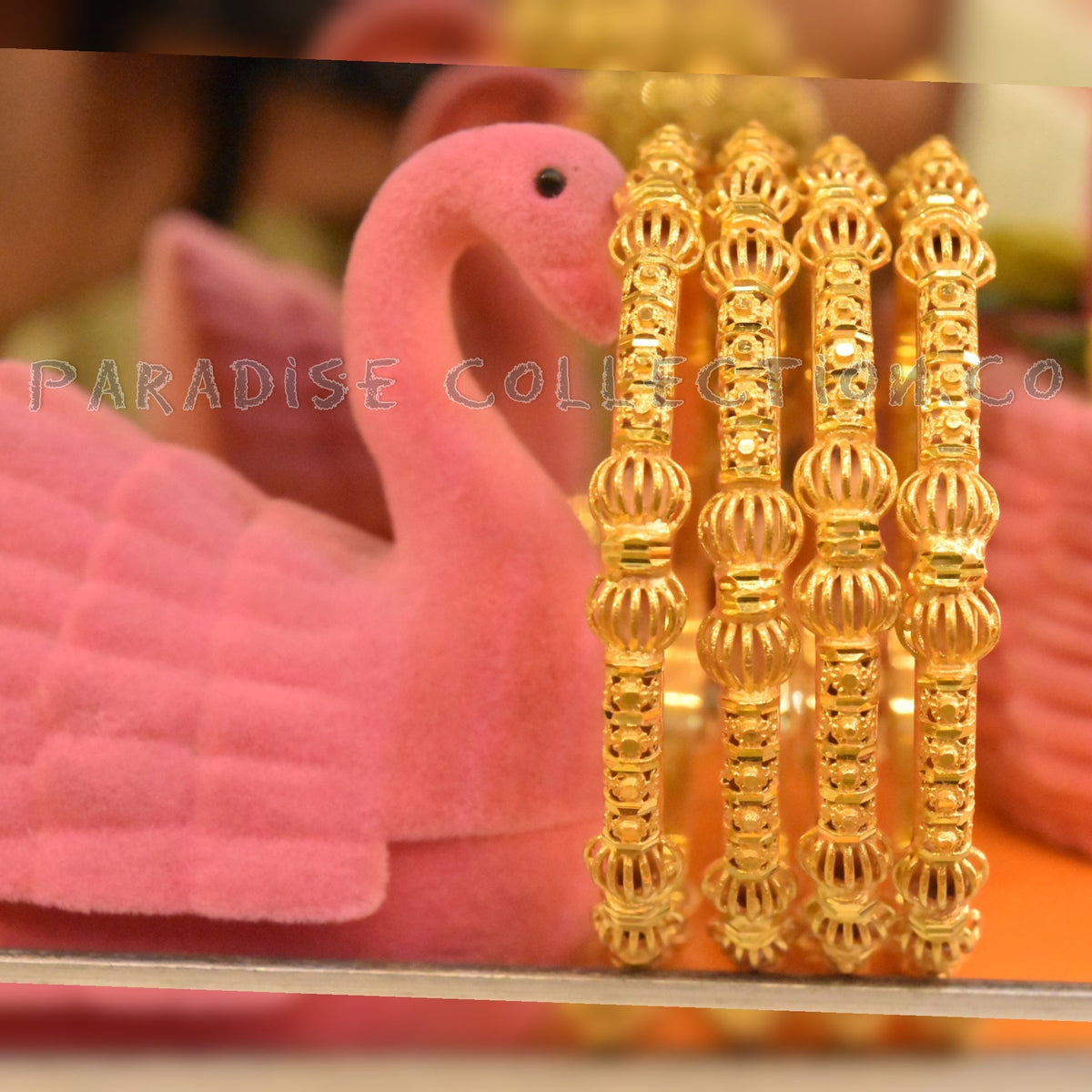 Beautiful Fancy Bangle Set With Fancy Jewelry Box Free High Quality