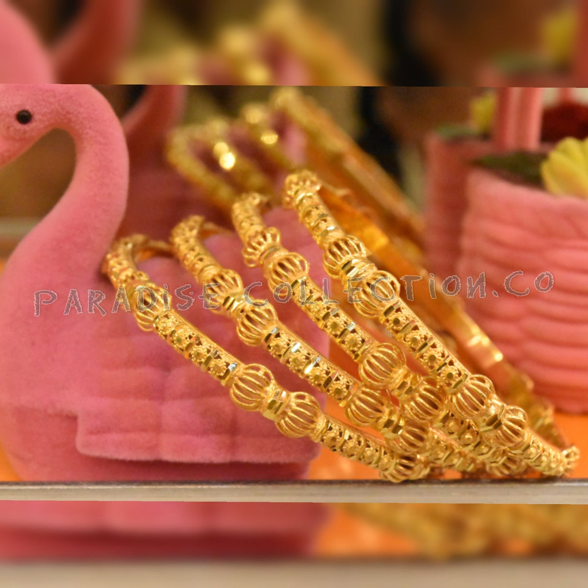 Beautiful Fancy Bangle Set With Fancy Jewelry Box Free High Quality