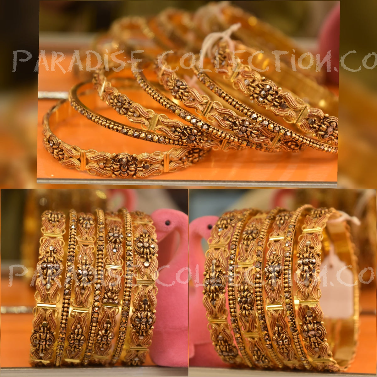 Antique Bangles New Style Famous Design Long Lasting With Fancy Jewellry Box Free