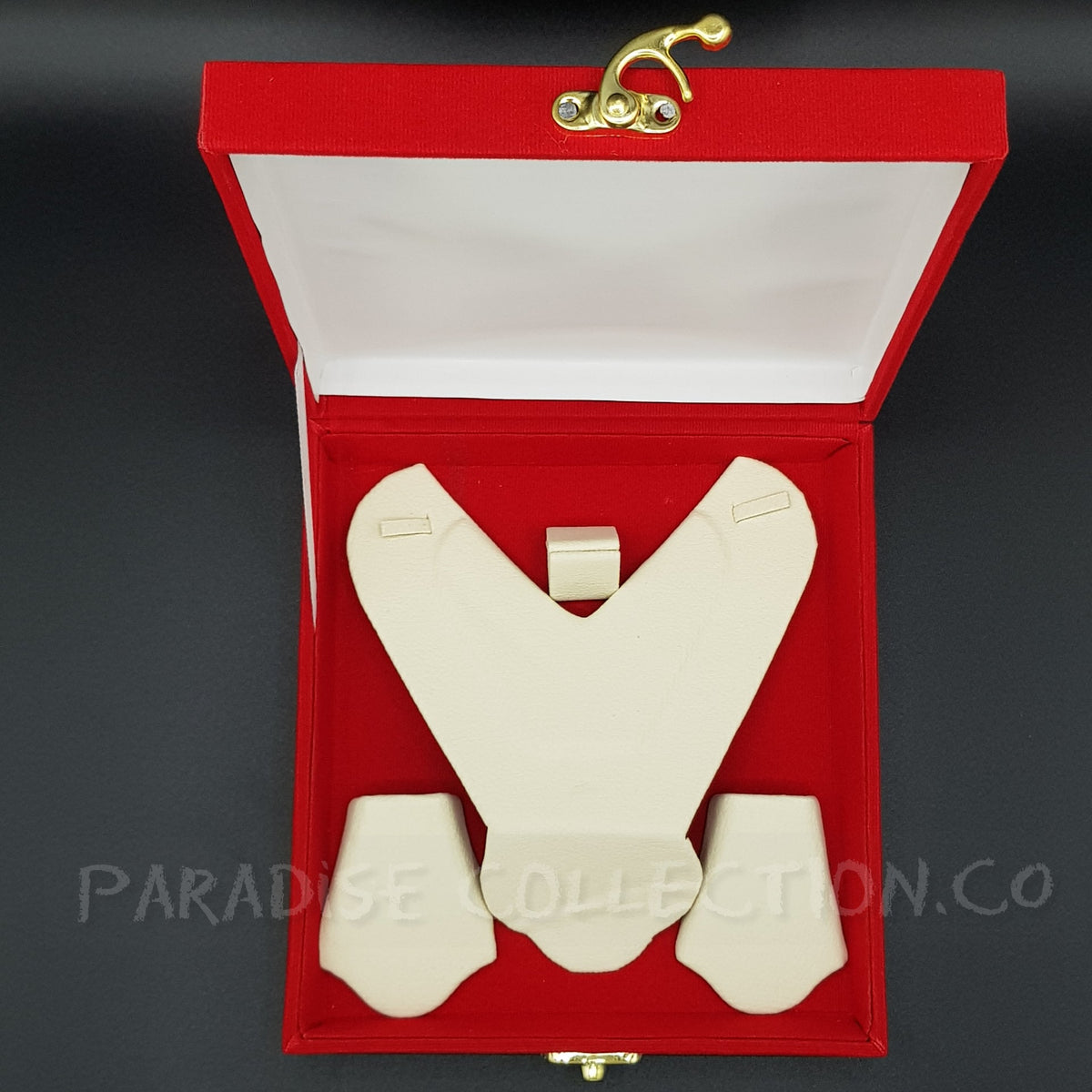 Jewelry Set Velvet Box Locket Set/ Earring /Ring Display Case Wedding Jewelry