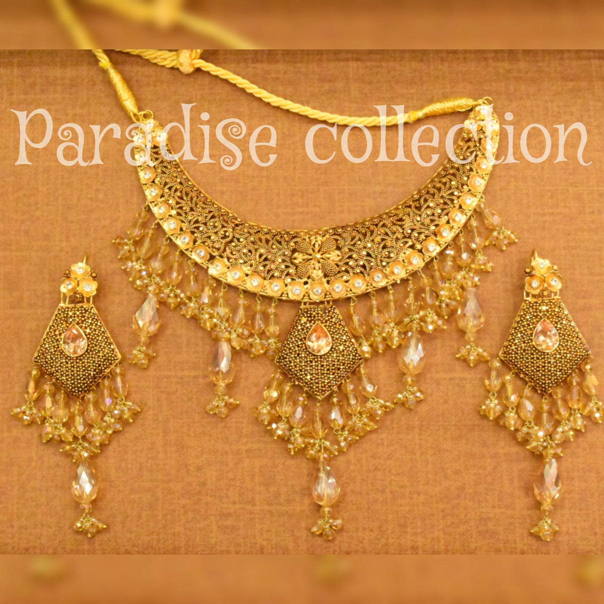 Heritage Style Antique Necklace Set – Free Jewellery Storage Box