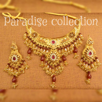 Antique Finish Necklace Set – With Complimentary Jewellery Box