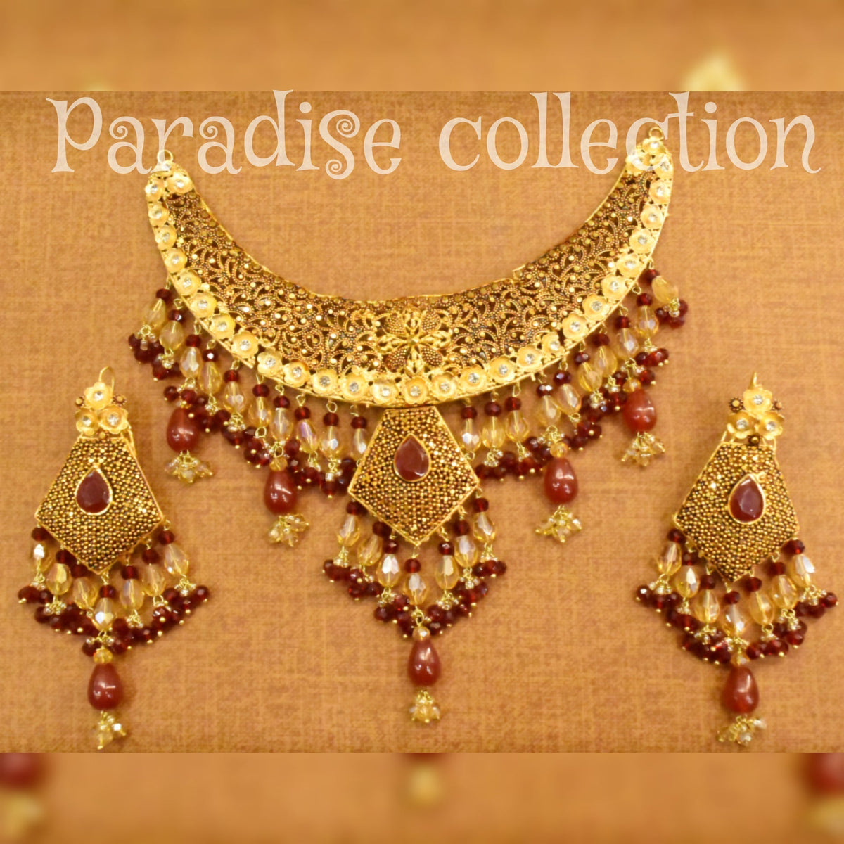 Modern Statement Necklace Set – Free Jewellery Box Inside