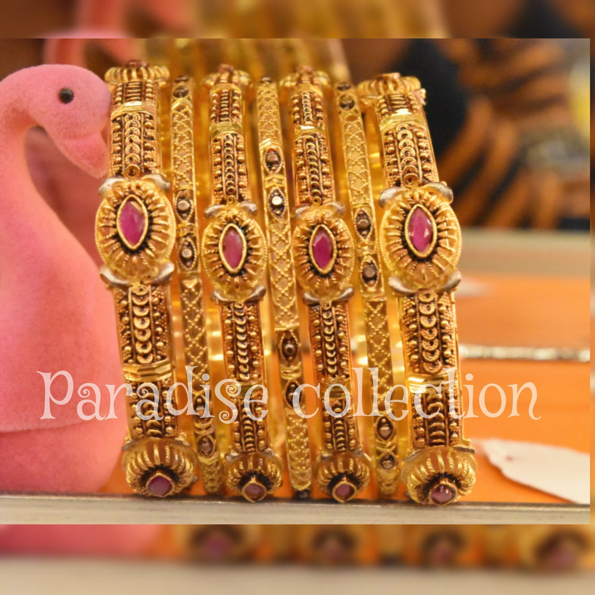 Antique Design Bangle – Fine Sona Polish Work by Paradise