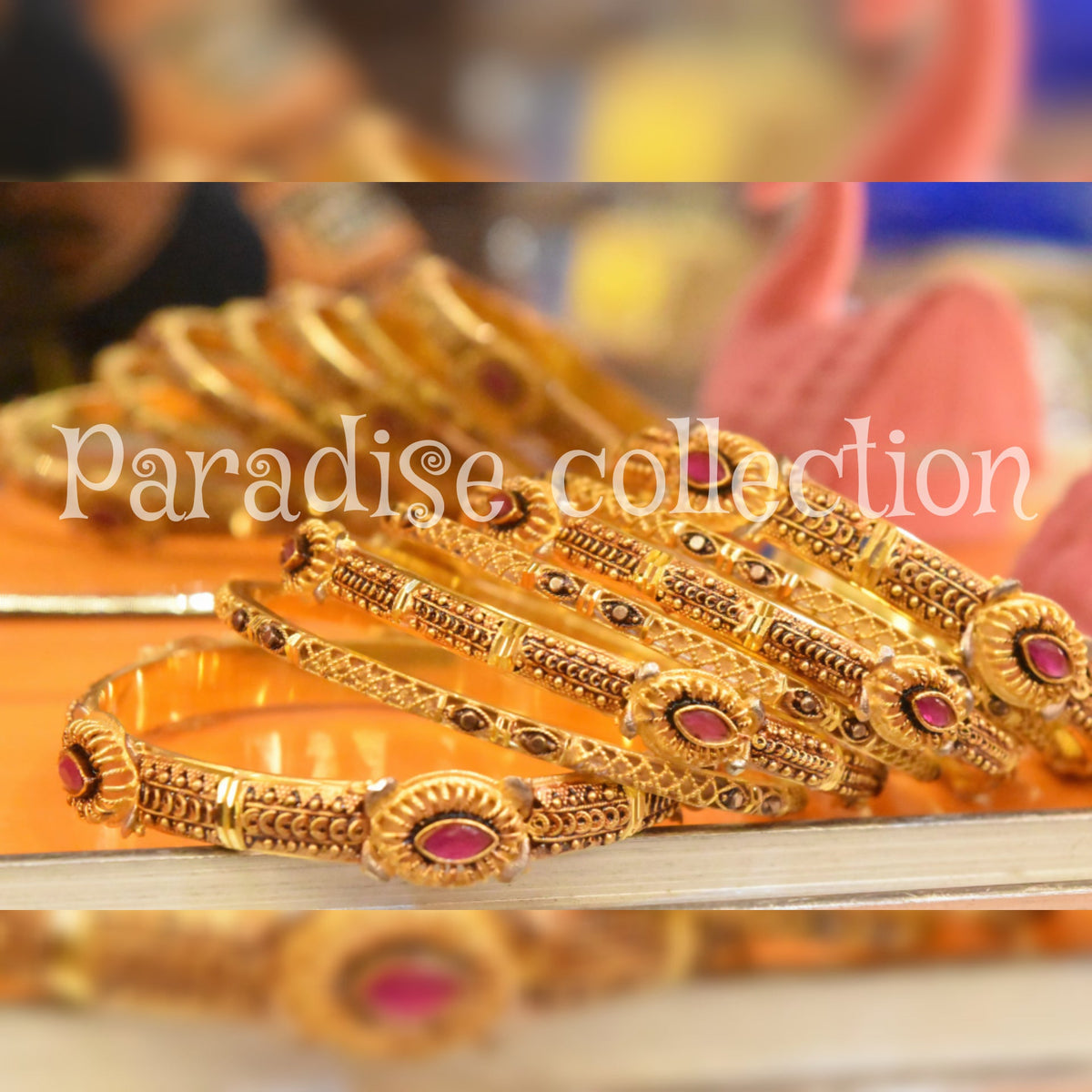 Antique Design Bangle – Fine Sona Polish Work by Paradise