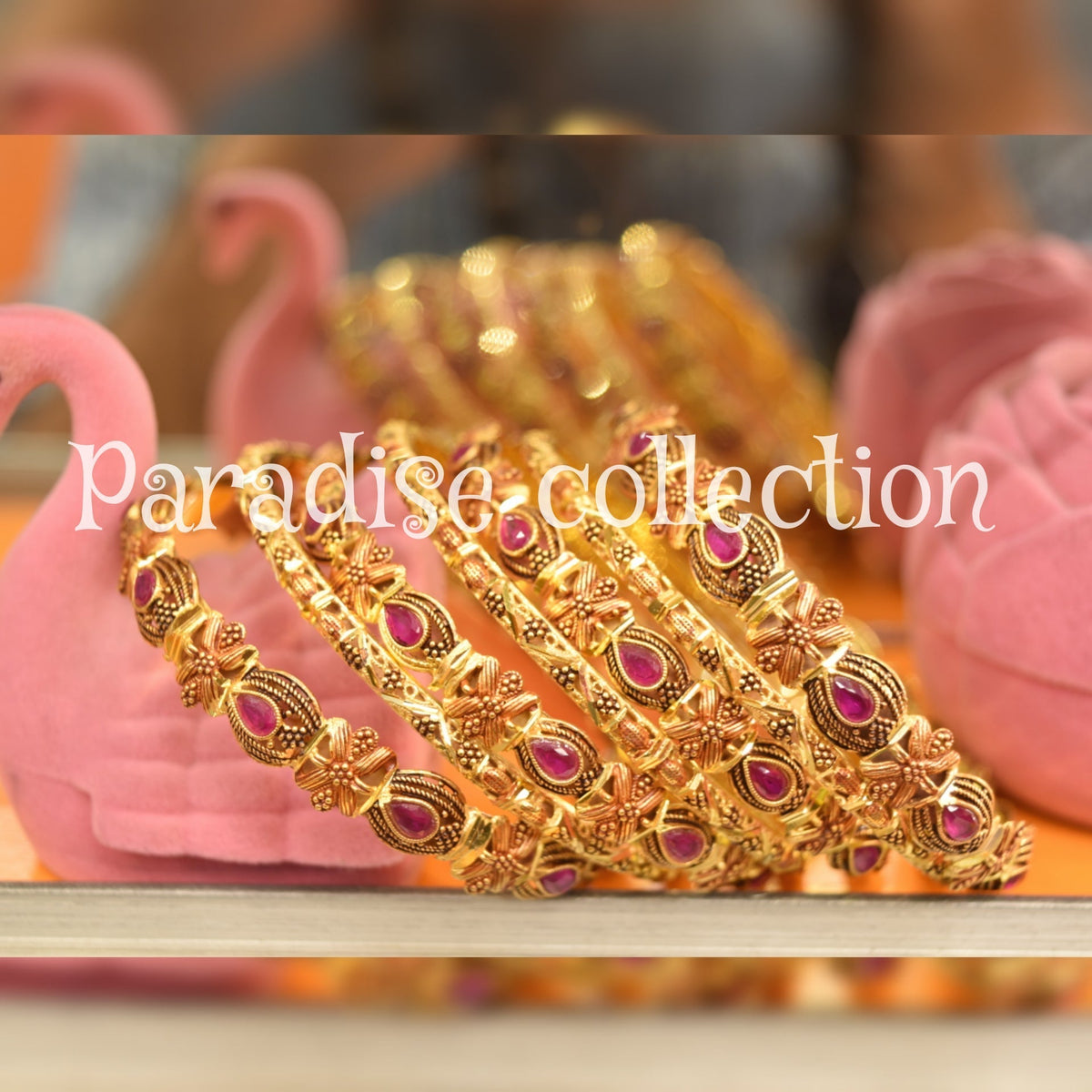 Ornate Antique Sona Polish Bangle – Paradise Craftsmanship