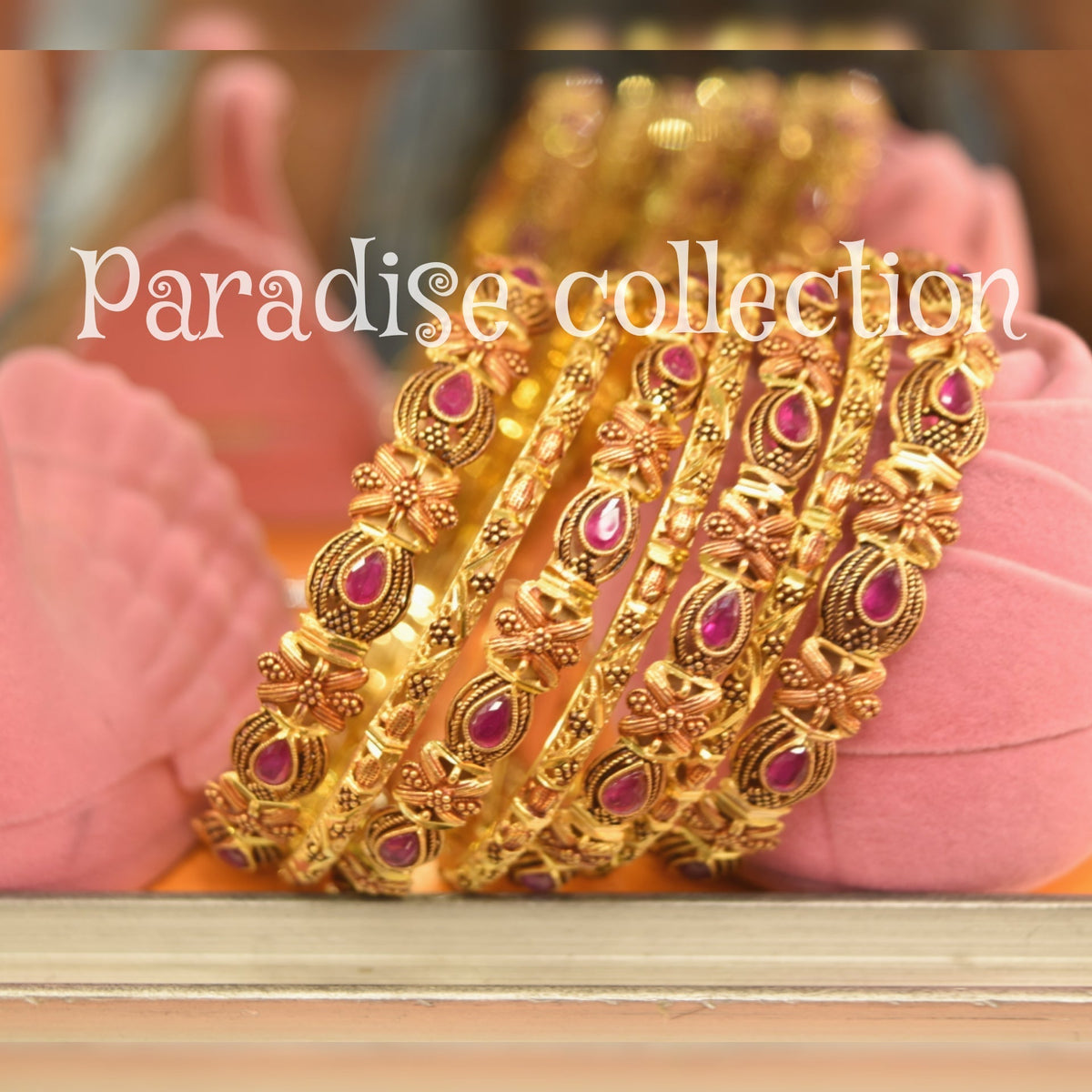 Ornate Antique Sona Polish Bangle – Paradise Craftsmanship