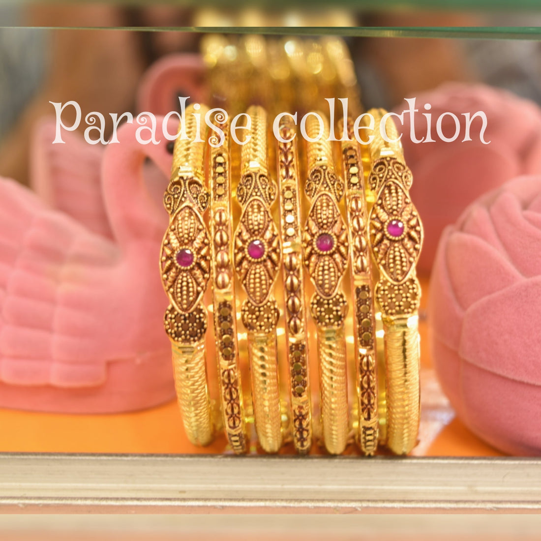 Handcrafted Antique Bangle – Sona Polish By Paradise Jewels