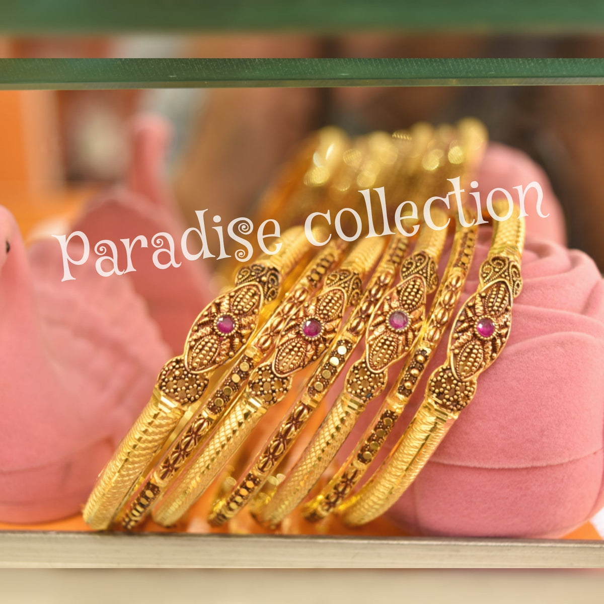 Handcrafted Antique Bangle – Sona Polish By Paradise Jewels